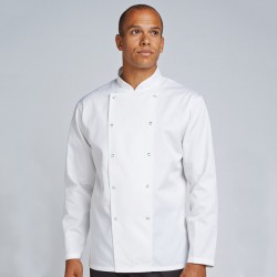 Plain jacket Chef's kit jacket with press stud AFD 200 GSM